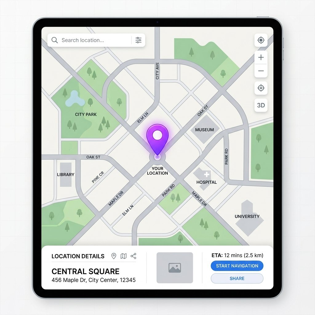 Office Location Map Pin Mockup
